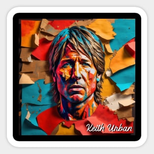 Keith Urban // Paper Art Sticker